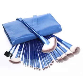 

24 in 1 Cosmetic Brush Set Blue Makeup Brush Set Full Set of Super Soft High-End Eye Shadow Foundation Face Powder Blush Brush