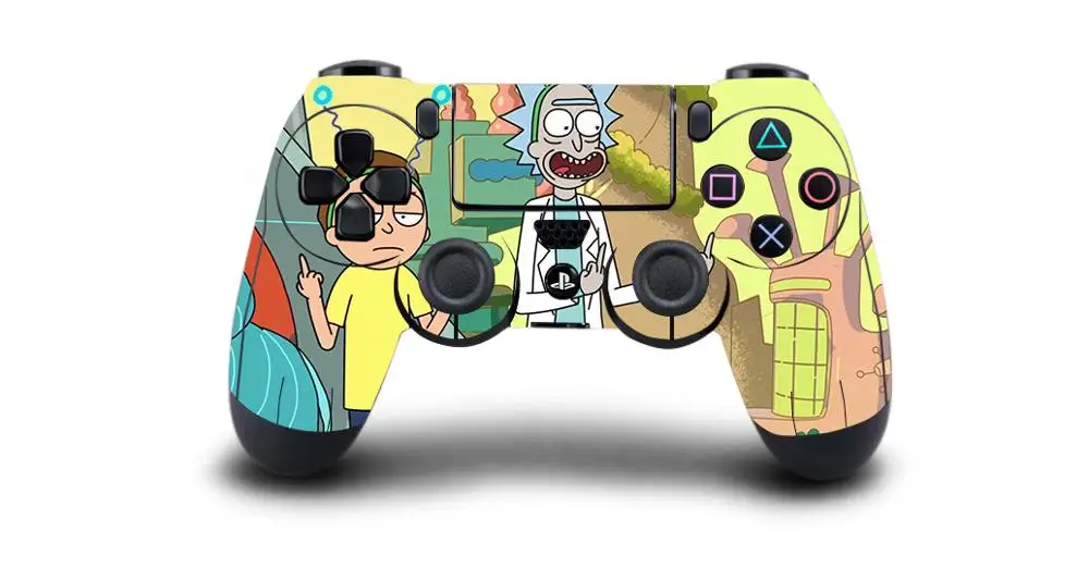 QBTM1278 Рик и Морти Защитная крышка наклейка для PS4 контроллер кожи для Playstation 4 Pro тонкая наклейка PS4 Кожа Наклейка аксессуары - Цвет: QBTM1278