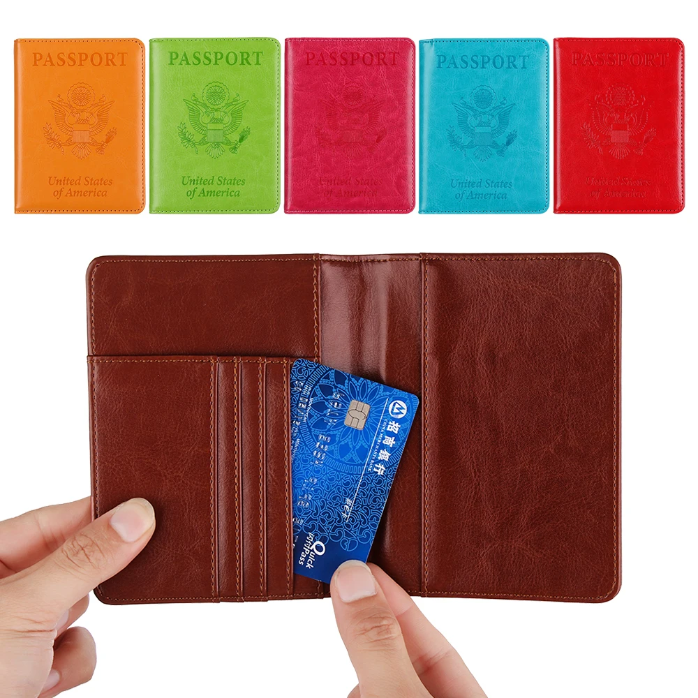 1 шт. для мужчин и женщин RFID магнитно Обложка на паспорт для поездок Паспорт ID-Карты Чехол США Путешествия men мужчины t Обложка SIM паспорта Держатели