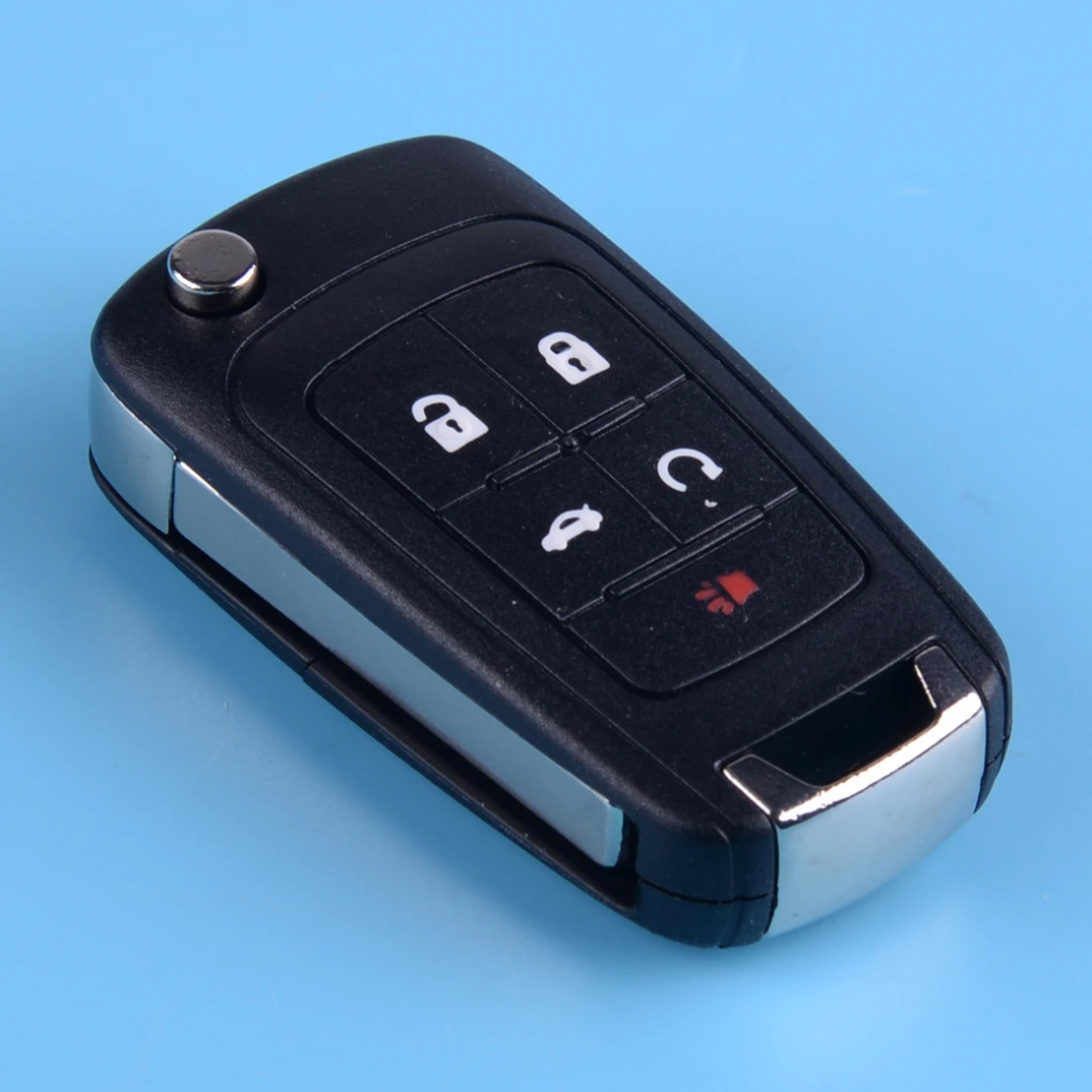 

CITALL 5 Button Folding Flip Remote Chip Key Fob Shell Fit for Chevrolet Cruze Camaro Equinox Impala Sonic 2015 2016