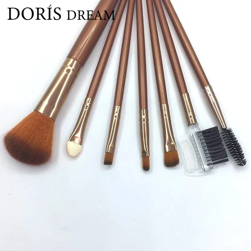 

7pcs Makeup Brush Set Soft Synthetic Hair Foundation Eyeshadow Powder Eyeliner Eyebrow Brushes Cosmetic Brushes Kits Beauty Tool