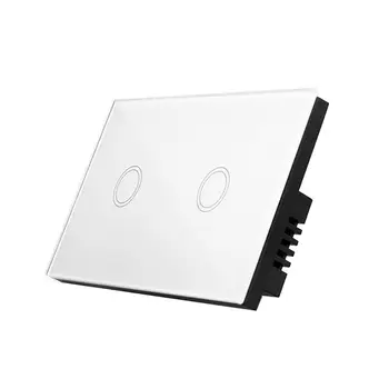 

High Quality 120 Type 2 Gang Wall Light Switch Fireproof ABS Panel Smart Touch Switch Light Controller Home Office Supplies