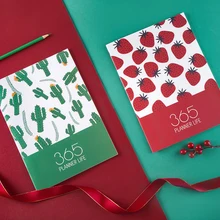 2 шт* милый клубничный органайзер для планирования расписания A4 блокнот Еженедельный ежемесячный эффективный ручной креативный блокнот