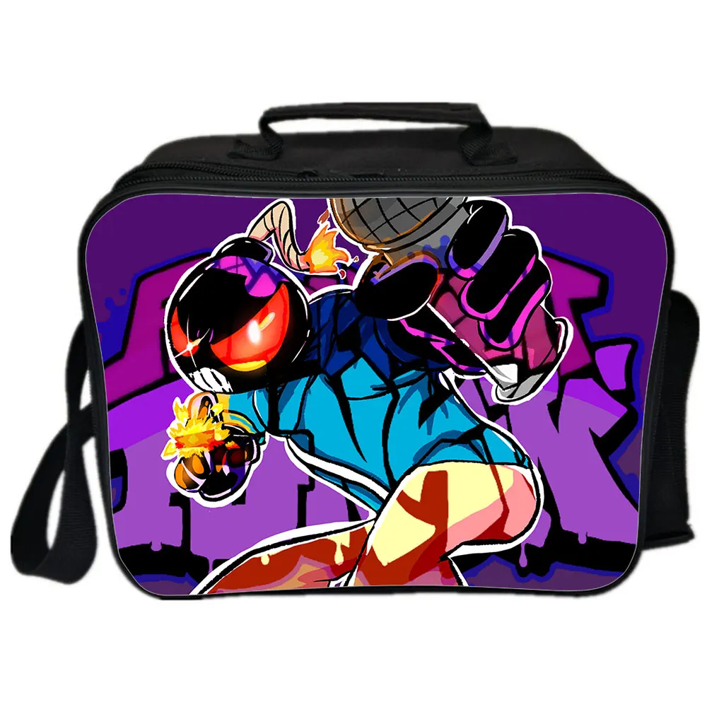 Friday Night Funkin Backpack Camping Shoulder Bag Anime Picnic Bag Handbags Portable Lunch Bags For Women