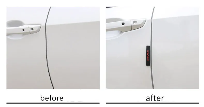 4 pcs/set Car door anti-collision strip 3D stereoscopic rubber protective decorative accessories For Honda Civic