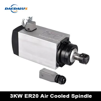 

Spindle CNC 3KW ER20 Motor Wood Router 220V/380V Air Cooled Spindle Motor With 4 Bearings For Engraver Milling Machine Tools