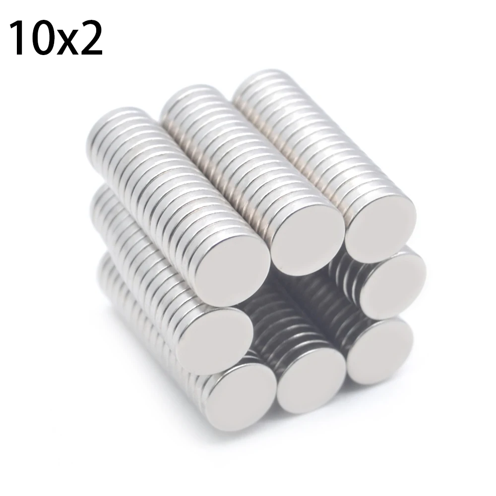 

500 pcs neodymium magnet rare earth small strong Round Permanent 10 * 2 mm refrigerator Electromagnet nickel magnetic disk