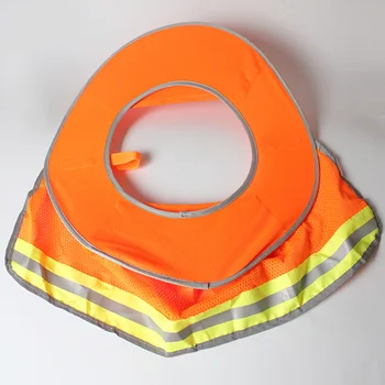 

Protective Mesh Construction Neck Outdoor High Visibility Shade Stripe Worker Full Brim Sun Shield Helmets Hard Hat Safety