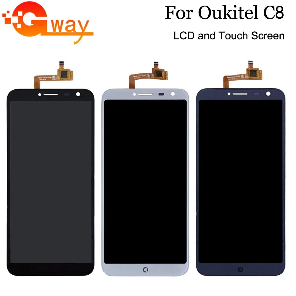

5.5 inch For Oukitel C8 LCD Display Repair Parts+Tools +Adhesive LCD Screen for Oukitel C8 LCD Only