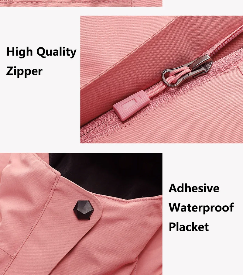 A picture of a waterproof rain jacket with zippers.