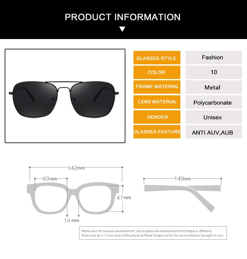 Классические поляризованные солнцезащитные очки ретро брендовый дизайн металлические квадратные мужские солнцезащитные очки для вождения UV400 Оттенки для мужчин очки Oculos de sol
