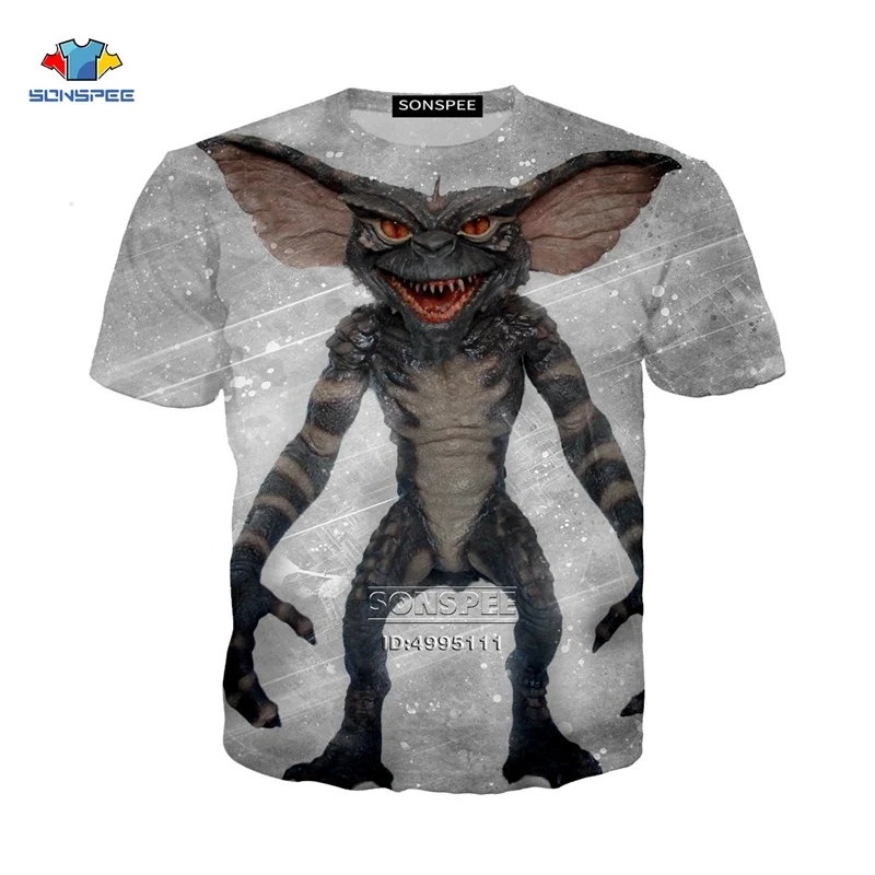 SONSPEE 3D Print Men Women Funny Movie Gremlins Monster Casual Harajuku T-shirt Summer Tshirt Youth Hip Hop Streetwear A1032 - Цвет: 8