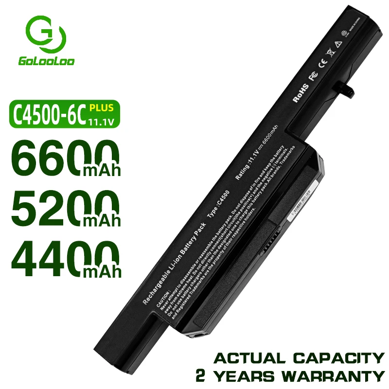 

Golooloo 6 ячеек батарея для Clevo C4500BAT-6 C4500BAT 6 B4100M C4500 C4500BAT6 B4105 B5100M B5130M W150 W240C W240HU W250H