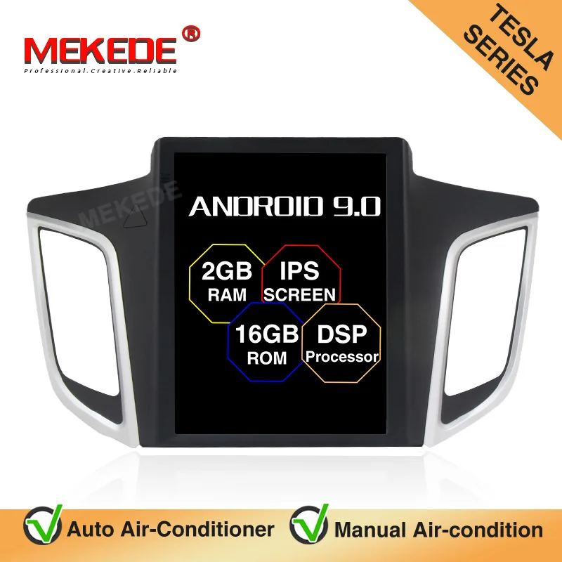 

MEKEDE Tesla style Android 9.0 DSP car dvd Radio multimedia player 4G GPS Navigation For hyundai ix25 creta video Player Radio