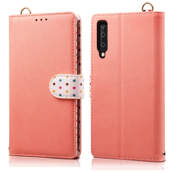 

Shockproof Case For Samsung Galaxy A7 2018 Case Luxury Dot Flip Cover for Coque Samsung A9 2018 Case Galaxy A920 A750 7A Etui