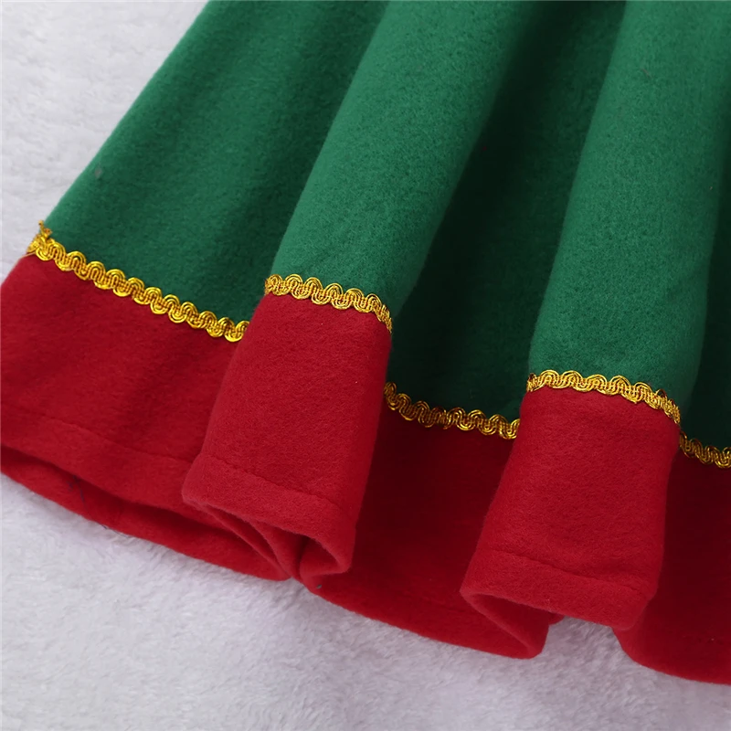 Коллекция года, зеленый Рождественский костюм для девочки эльфа, праздничный сексуальный комплект нижнего белья, платье для мальчиков и девочек детские носки со шляпой эротическое белье, сексуальное нижнее белье