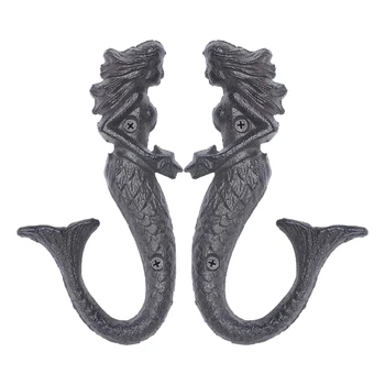 

Cast Iron Coat Hook - Rustic Wall Mount with Screws, Vintage Nostalgic Metal Wall Hook Hook for Robes, Towels