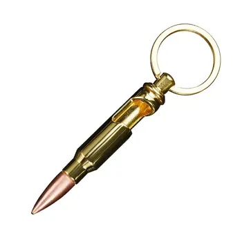 

Zinc alloy key chain Beer Bottle Opener creative bullet shape Corkscrew Keychain beer opening Keychain Key Tag