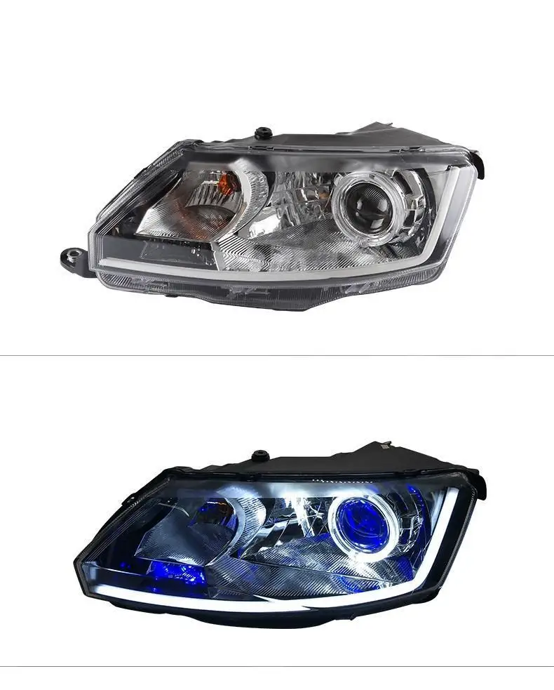Assessoires боковой указатель поворота дневные авто Drl Automovil Стайлинг светодиодные ходовые фары автомобильные фары в сборе 18 для Skoda Rapid