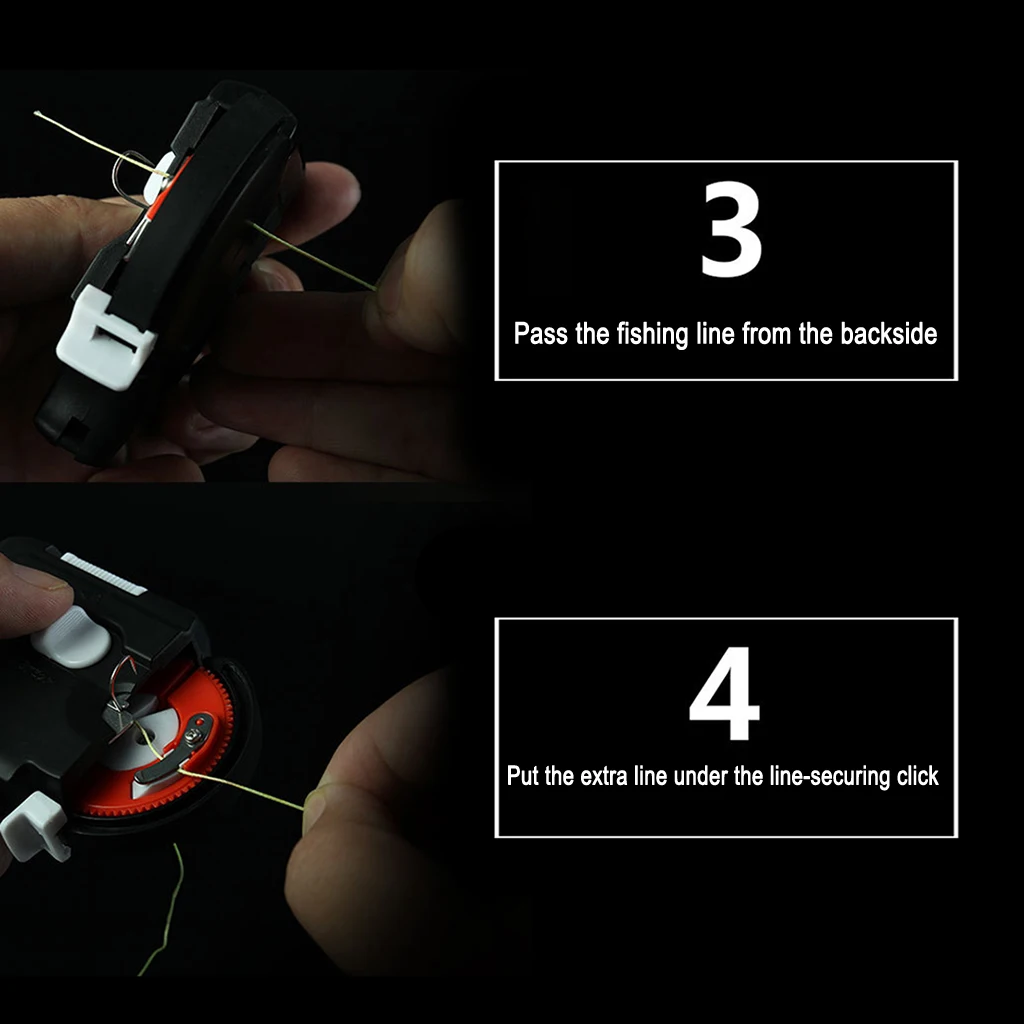 Electric Fishing Hook Line Tier Automatic Fish Line Knot Tie Binding Device Portable Auto Tie Binding Device