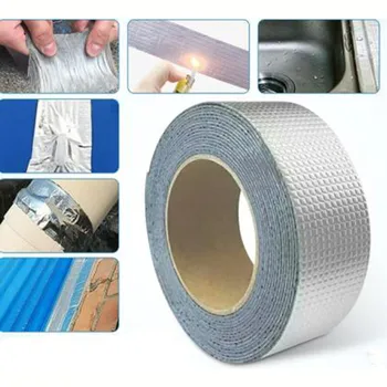 

Aluminum Foil Butyl Rubber Tape Self Adhesive Waterproof Magic Water Pipe Repair Caulking Super Fix Duct Tape Tools Repair Tape