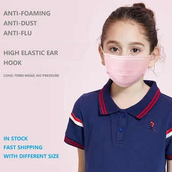 

Disposable Children Face Mask Non-woven 3 Layer Anti-Pollution Dust-Proof Haze Anti-Flu Earloop Kids Safety Masks