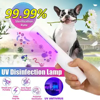 

3V Mini Portable UV Sanitizer Handheld UV Light Sterilization Lamp Ultraviolet light for Home Office Travel Kill Virus/Germ