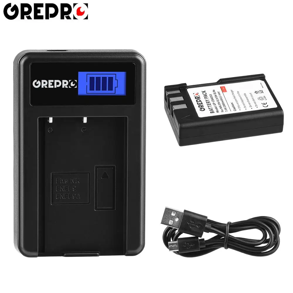 2000mAh EN-EL9 EN EL9 EN-EL9a EL9a камера Литий-ионная батарея и USB LCD зарядное устройство для Nikon