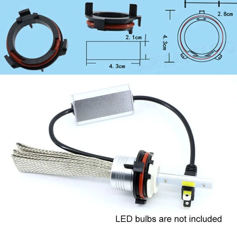 Adaptateur de support d'ampoules de sauna LED H7, base de lampe, kit d'éclairage de sauna avant, adaptateur H7 pour nouveau OPEL Astra G Honda CR-V Mazda, 2 pièces