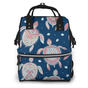 

Fashion Mummy Maternity Nappy Bag Tribal Turtle Mandala Large Capacity Baby Bag Travel Nursing Bag for Baby Care
