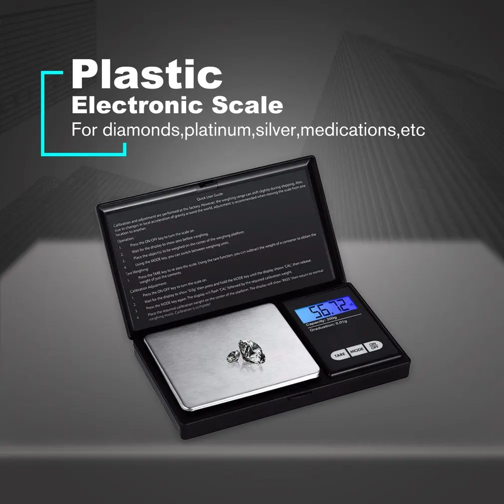 Electronic Scale Gold Medicinal Measuring Scale Precision Jewelry Scale Digital Weighing Grams Scale 200g/0.01g
