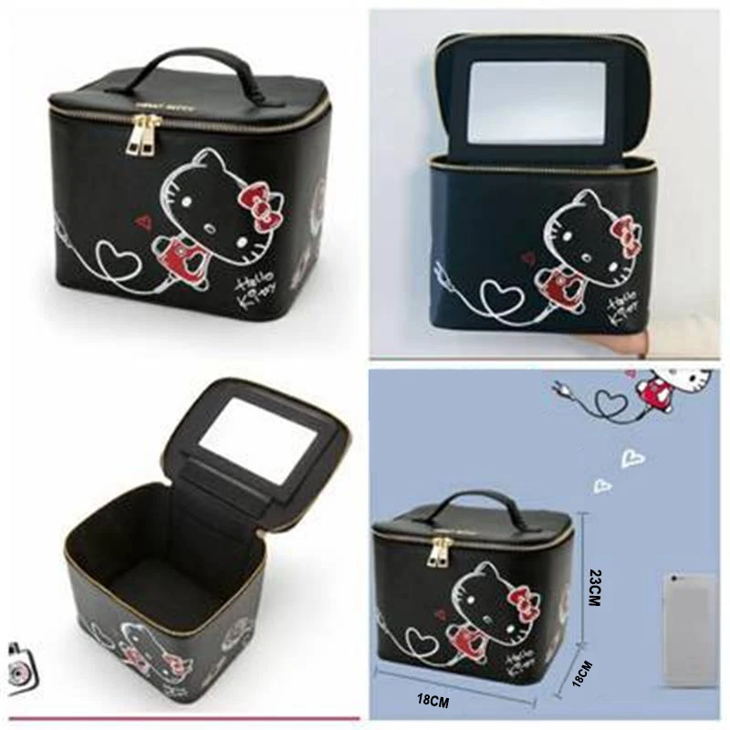 HELLO KITTY модная повседневная сумка портативный большой емкости дамская сумочка для хранения косметики сумка PU материал HK-TT056