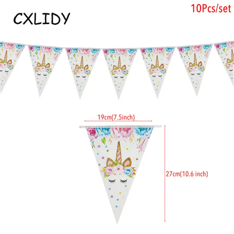 Rainbow Unicorn Cupcake Wrappers Cake Topper Happy Birthday Party Cake Decorations Kids Baby Shower Unicorn Party Supplies GM001 (12)
