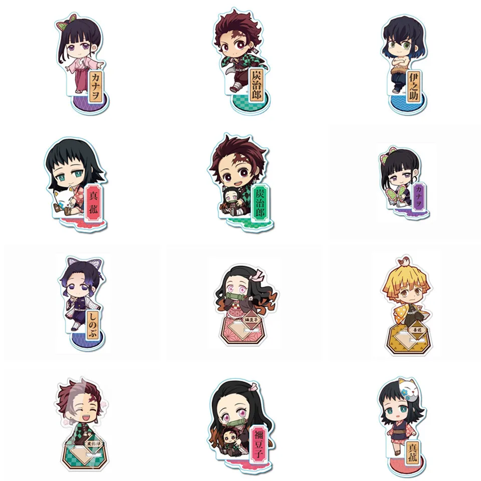 2019 Demon Slayer Kimetsu no Yaiba аниме серьги Kamado Tanjirou Kamado Nezuko Agatsuma Zenitsu акриловые Фигурки игрушки подарок