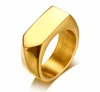 Anillo plano de acero inoxidable para hombre, joyería masculina, estilo West Band ► Foto 2/6