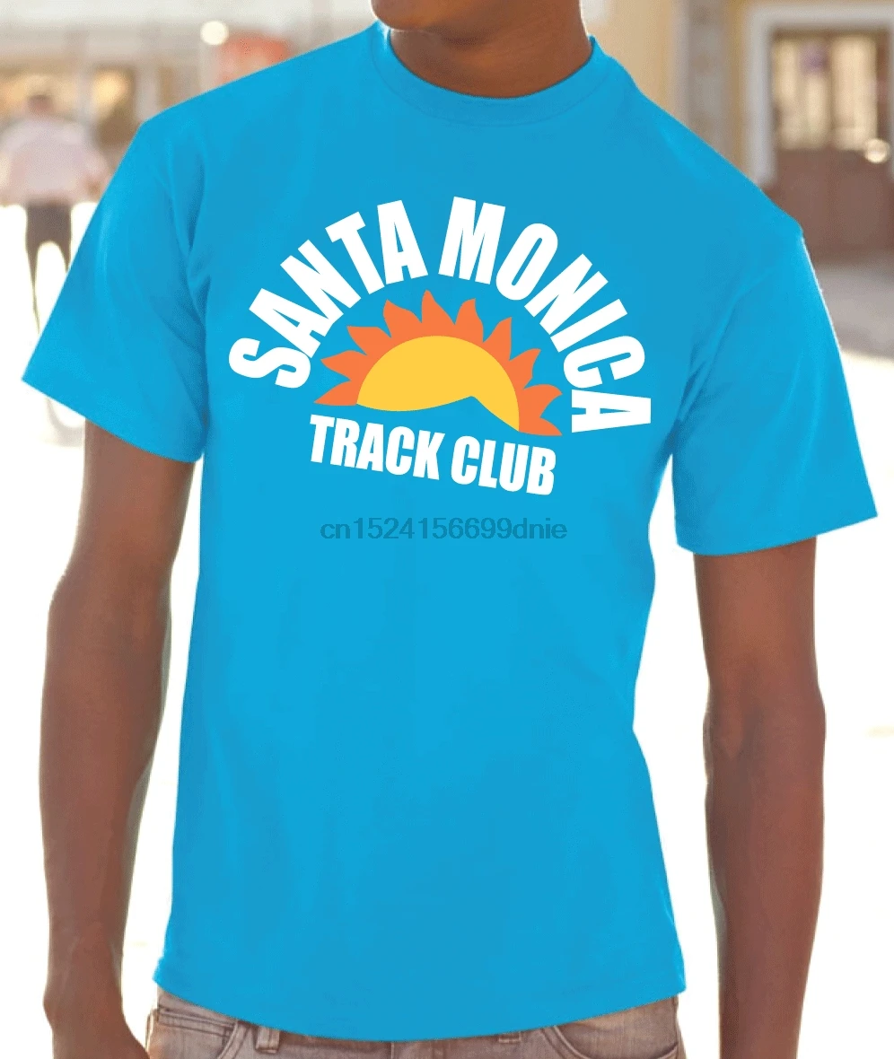 fuente sábado vocal Santa Monica pista Club camiseta-XS-3XL corriendo Carl Lewis Usain Bolt -  AliExpress Ropa de hombre