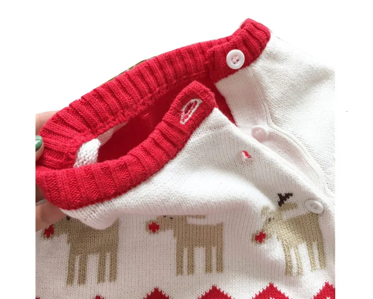 Свитер для новорожденных; детская одежда; коллекция 2019 года; Зимний вязаный Рождественский свитер для мальчиков; свитер с оленем для