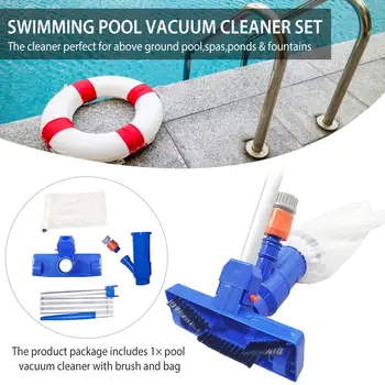 

Pool Vacuum Cleaner Set Telescopic Detachable 5-sectional Poles Pond Jet Vac Clean Suction Tip Connector Portable Spa Clean Tool