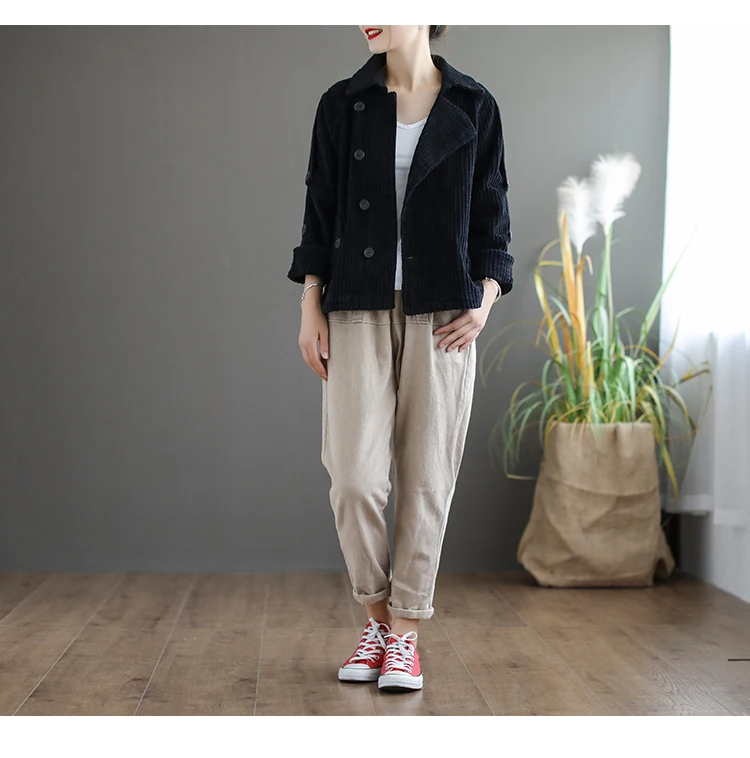 Max LuLu/ Осенняя мода в Корейском стиле, женская уличная одежда в стиле панк, женские вельветовые повседневные куртки, винтажное пальто больших размеров
