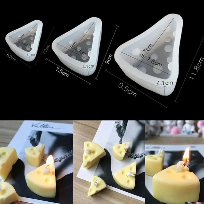 

Cheese Shape Silicone Mould DIY Fondant Mousse Pace Sugar Chocolate Mold Candlestick Soap Mold Decoration Decoration Tool