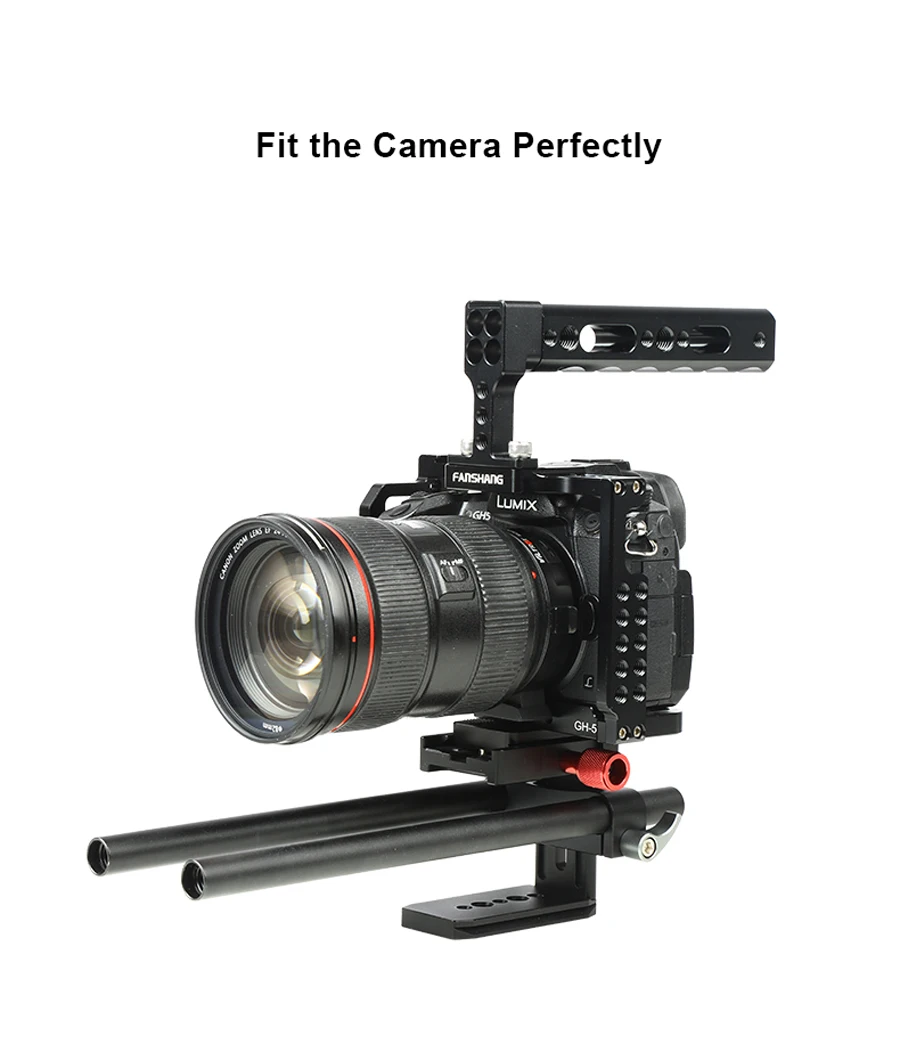 Viltrox камера клетка для Panasonic GH5 GH5S камера защитный чехол с 1/4 ''3/8'' винт Следуйте Фокус ручка сцепление клетка комплект