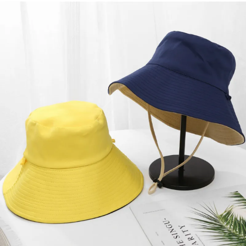 Large Brim Mesh Sun Hat With String 