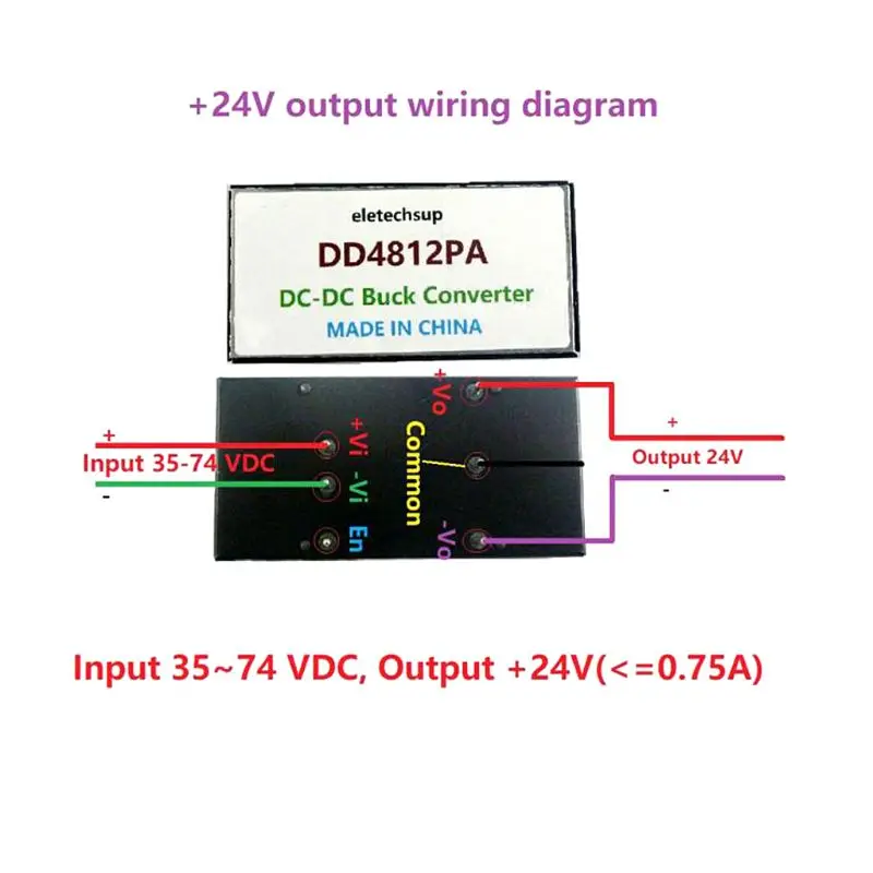 DD4812PA Двойной Изолированный DC-DC понижающий преобразователь 35-74 в T оптический и отрицательный 12 В DC понижающий модуль