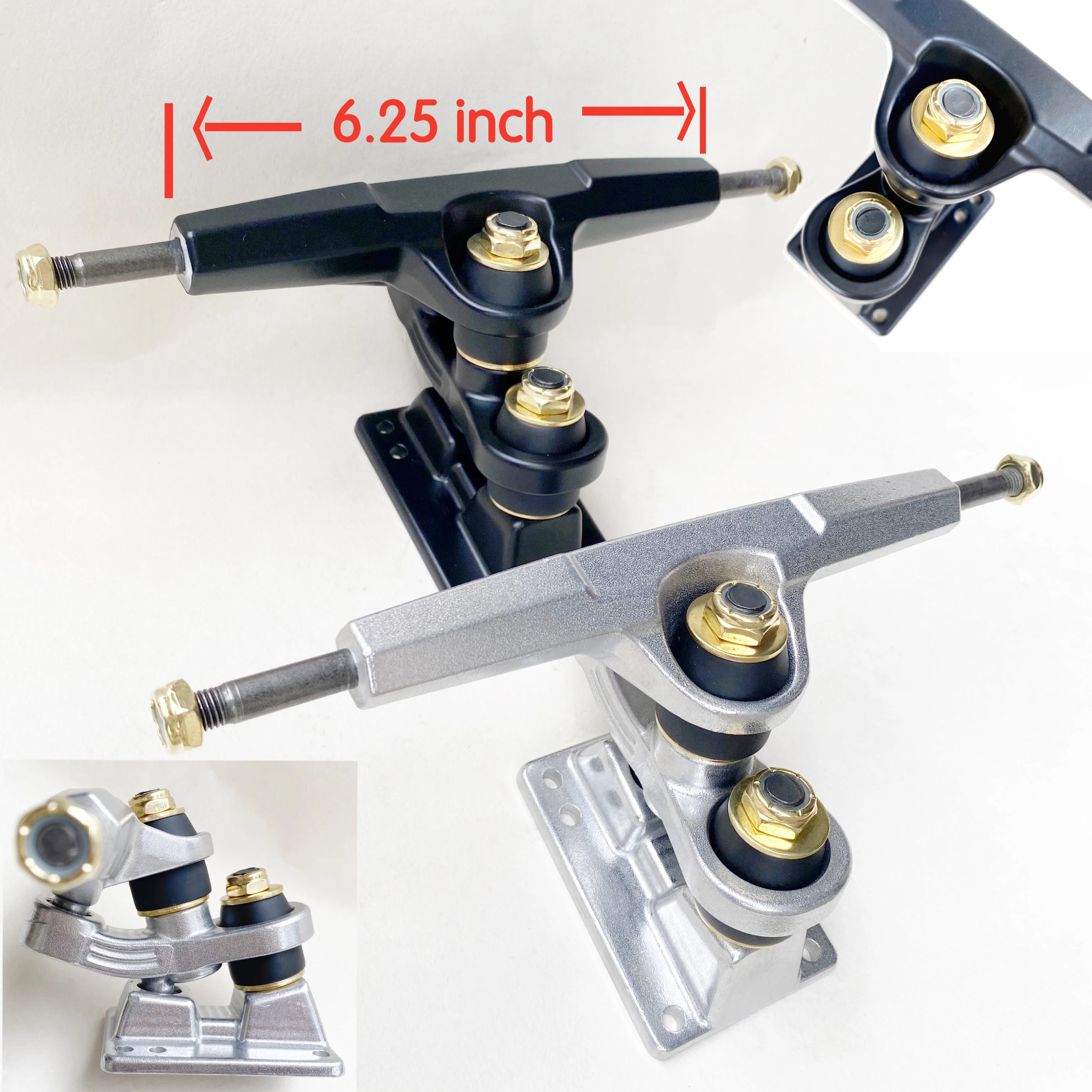 6.25inch Double Kingpin Surf Skateboard Truck Rear Truck Adapter