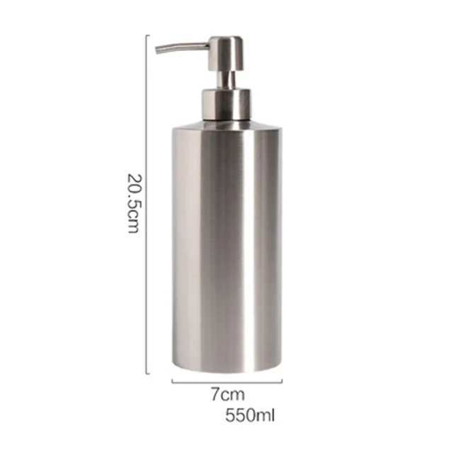 Скандинавский шампунь для ванной бутылки для хранения шикарный металлический бутылка-органайзер простой душевой гель - Цвет: Silver 550ml