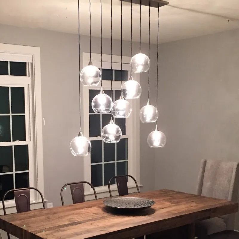 

Lamp Modern Concise Originality Personality Tea With Milk Shop Display Window Hubble-bubble Glass Sphere Small A Chandelier