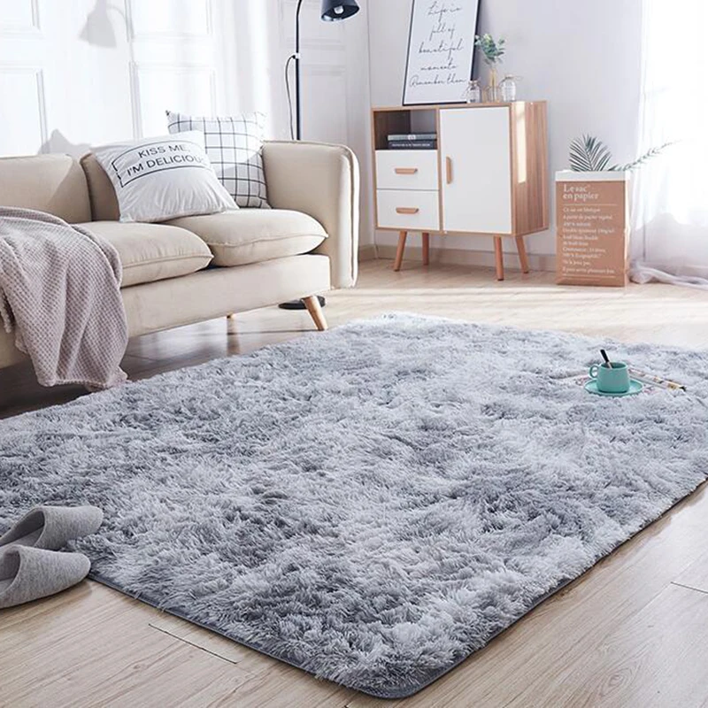 c5 Solid Pile Plush Carpet Rugs For Living Room Bedroom Anti-Slip Study corridor Soft Carpets Shaggy Nursery Rug Home Plush Decor - Цвет: c5