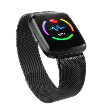 

Heart Rate Fitness Watch Digital Fashion Smart Watch Women Men Steel Mesh Strap Pedometer Sports Running Wrist Watch Electronic
