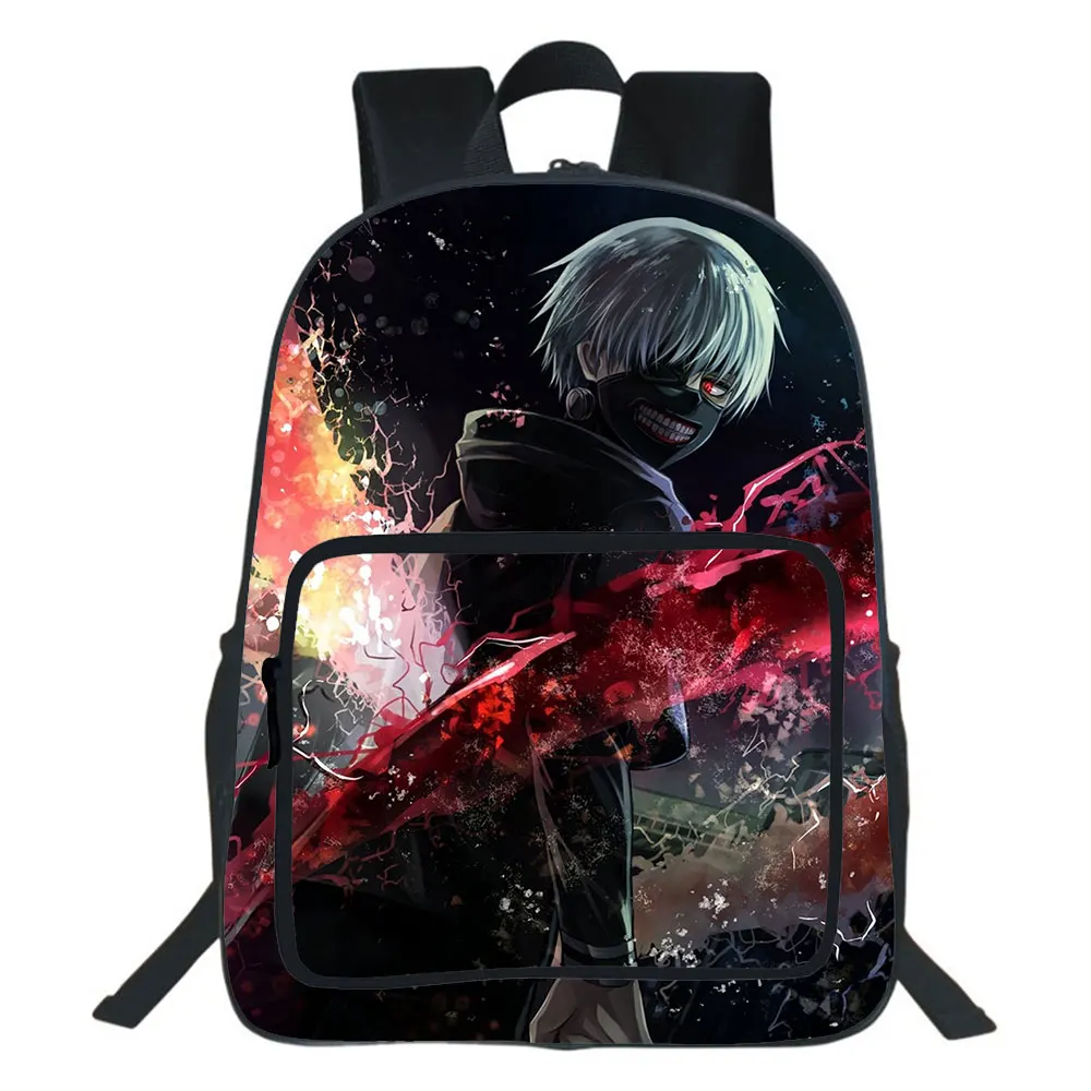 Tokyo Ghoul Backpack Large capacity Men Women Backpacks Teen School Bag Cartoon Rucksack 3D Printing Bag 19 inch Mochila
