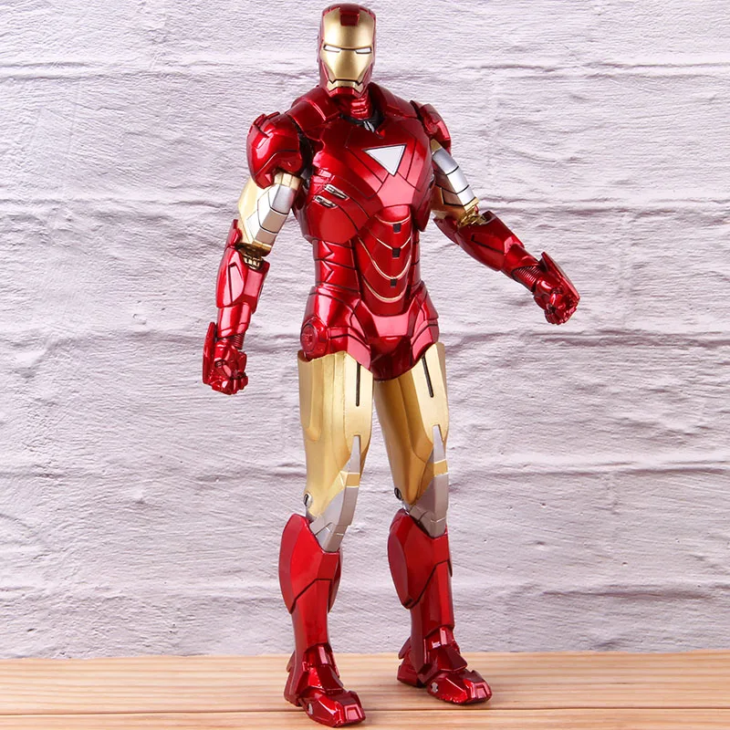 A-no colorful box Iron Man 2 Mark VI Mark 6 Marvel / Mark IV MK 4 1/6th Scale PVC Iron Man Mark 4 Ironman Action Figure Model Toys - Color: A-no colorful box